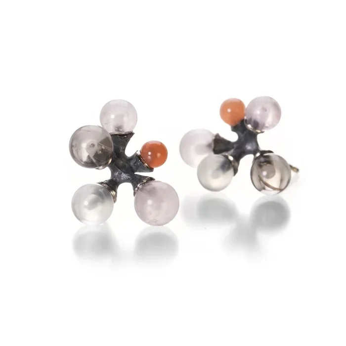 Quartz and Moonstone Jacks Earrings