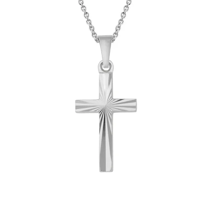 Radiant Burst Cross in Sterling Silver