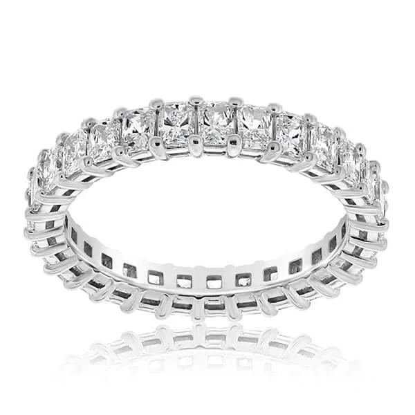 Radiant Cut Diamond Eternity Wedding Band