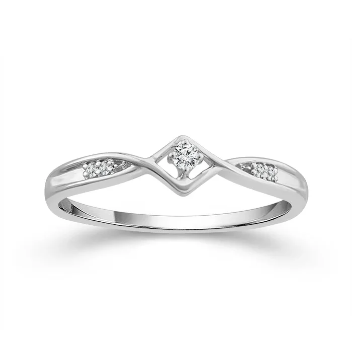 Radiant Spiral Promise Ring