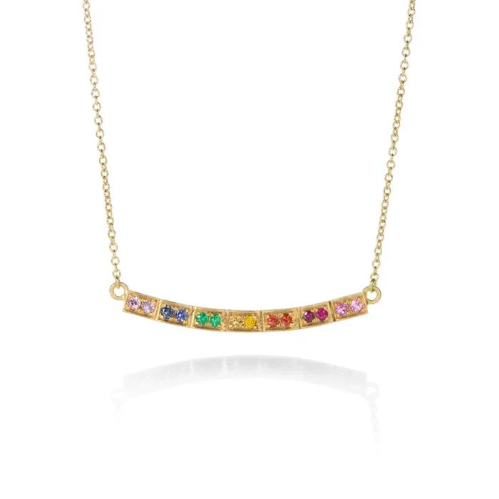 Rainbow Bar Necklace