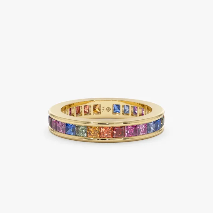 Rainbow Sapphire Eternity Ring, River
