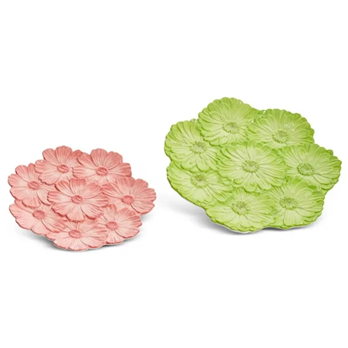 Raz Imports 11″ Floral Bouquet Plates – Set of 2