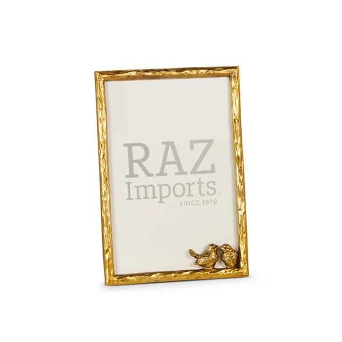 Raz Imports 4×6 Rectangle Gold Bird Picture Frame