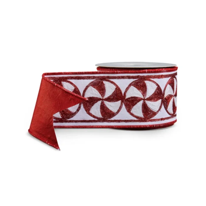 Raz Imports 4″ x 10 Yds Peppermint Wired Ribbon
