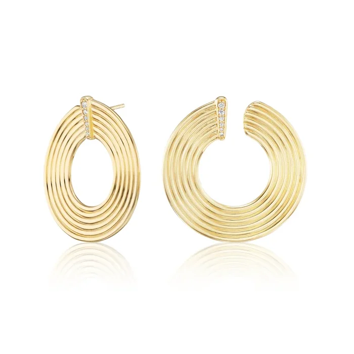 Record Crescent Earrings