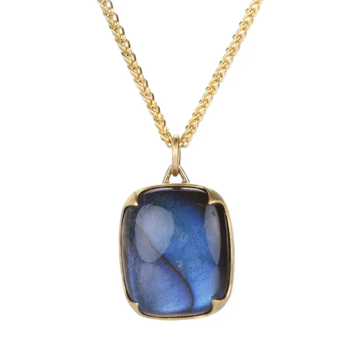 Rectangle Labradorite Pendant Necklace