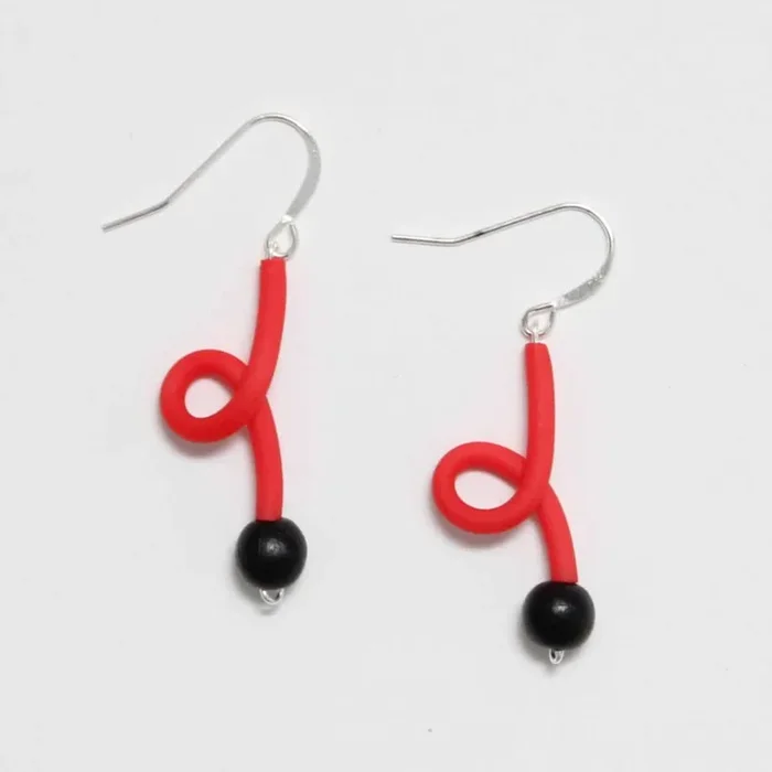 Red Ava Earrings