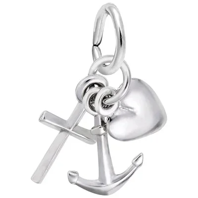 Rembrandt Faith, Hope and Charity Charm in Sterling Silver