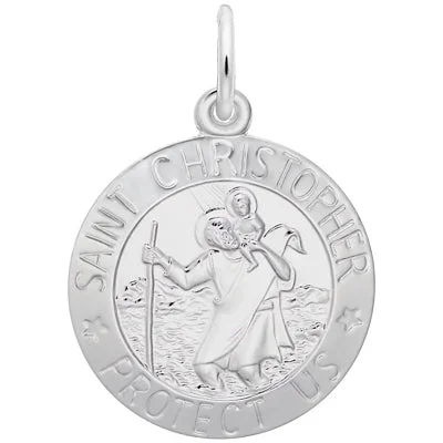 Rembrandt Saint Christopher Charm in Sterling Silver