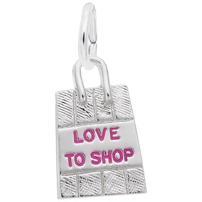 Rembrandt Shopping Bag Charm in Sterling Silver