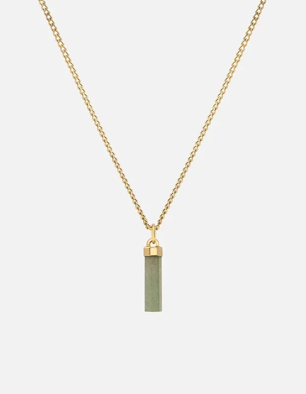 Remi Aventurine Necklace, Gold Vermeil