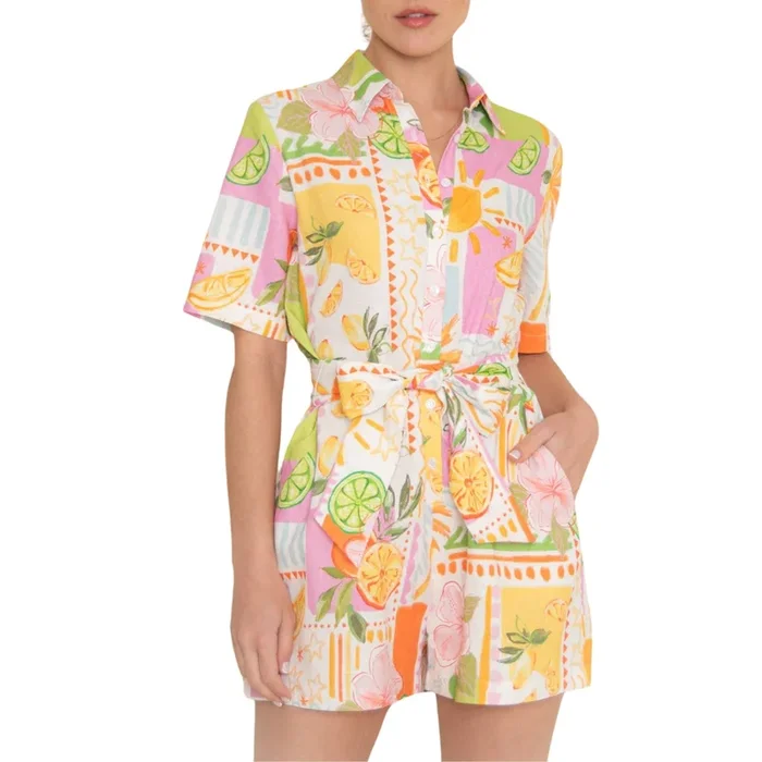 Retro Vintage Citrus Fruit Romper
