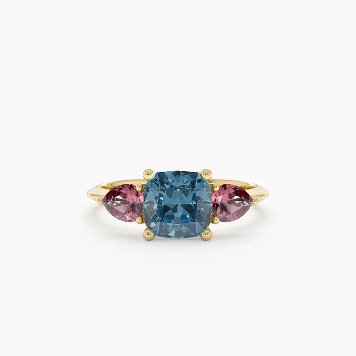 Rhodolite and Topaz Statement Ring, Irene