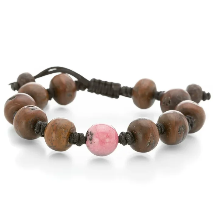 Rhodonite & Bodhi Bead Bracelet
