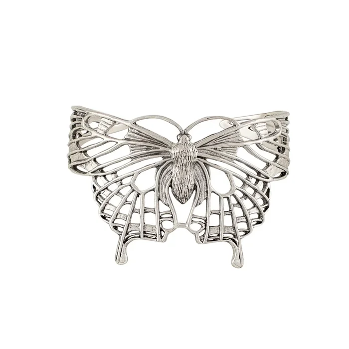 Ride the Wind Butterfly Cuff in Silver