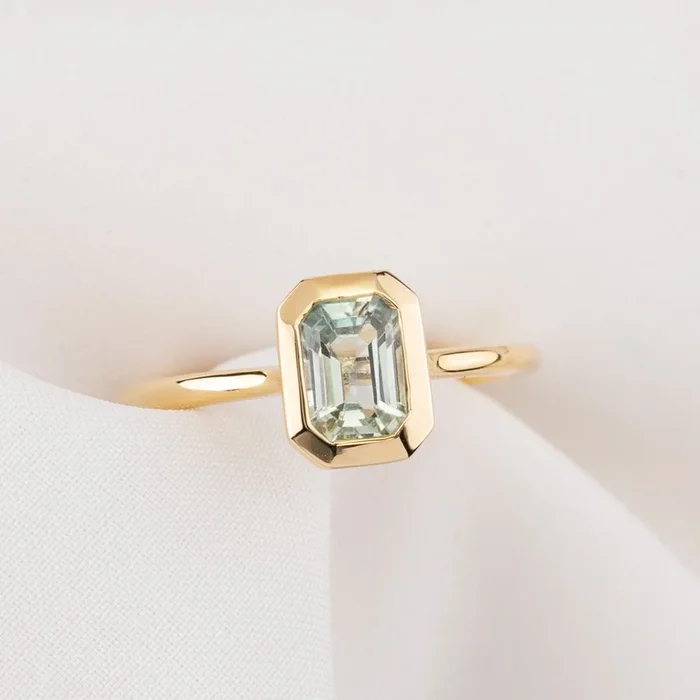 Riley Ring, 0.94ct Light Blue Madagascar Sapphire