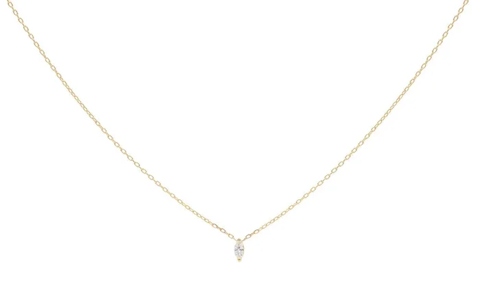 Rise Diamond Charm Necklace