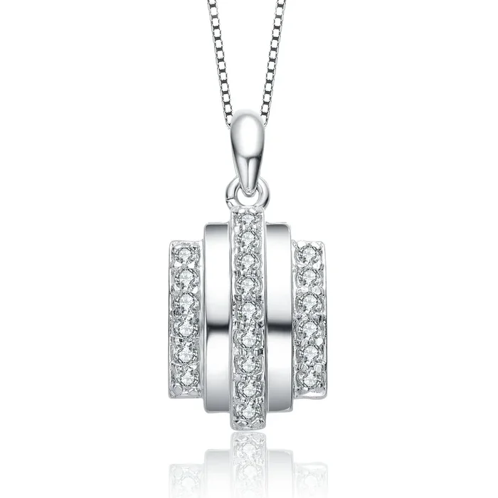 Rochelle Triple-Band Pavé Pendentif Necklace
