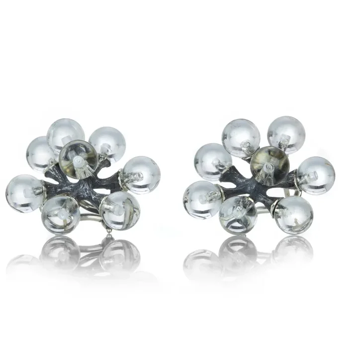 Rock Crystal Small Jacks Earrings