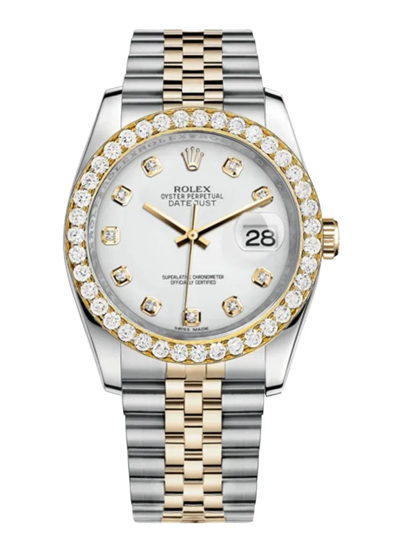 Rolex Datejust White Dial – Diamond Hour Markers With 4 Carats Of Diamonds