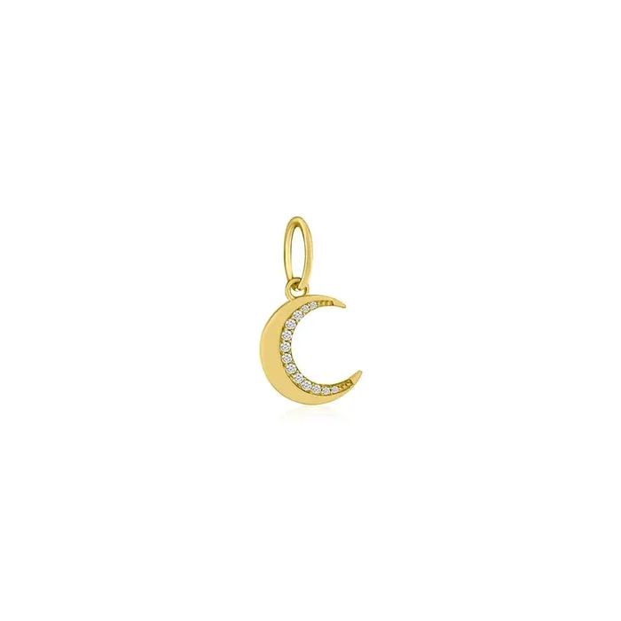 Rolland’s Designs 14K Gold Crescent Moon Pendant