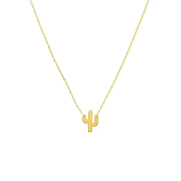 Rolland’s Designs 14k Mini Cactus Pendant