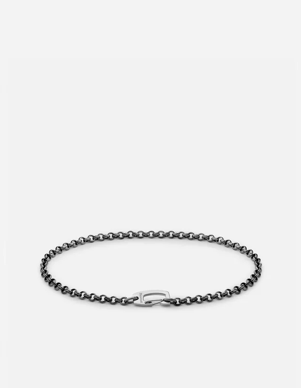 Rolo Clip Bracelet, Sterling Silver
