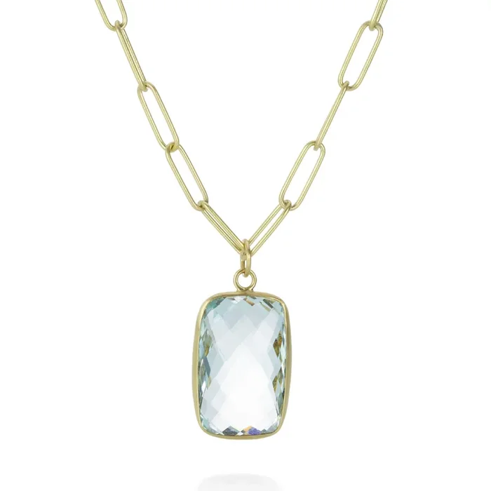 Rose Cut Aquamarine Pendant (Pendant Only)
