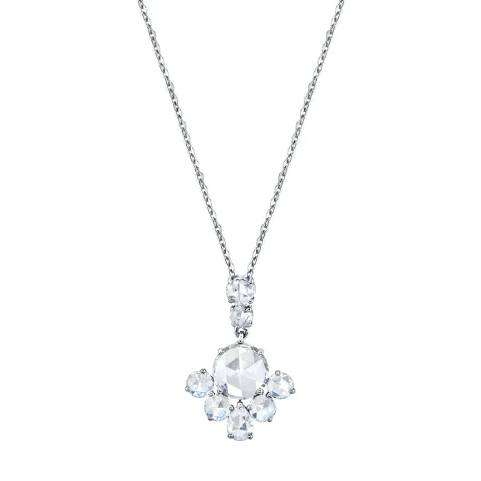 Rose Cut Diamond Cluster Pendant