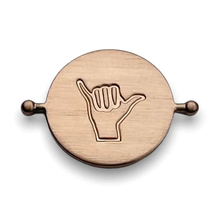 Rose Gold ILY Sign Language Symbol Element (spin to combine)