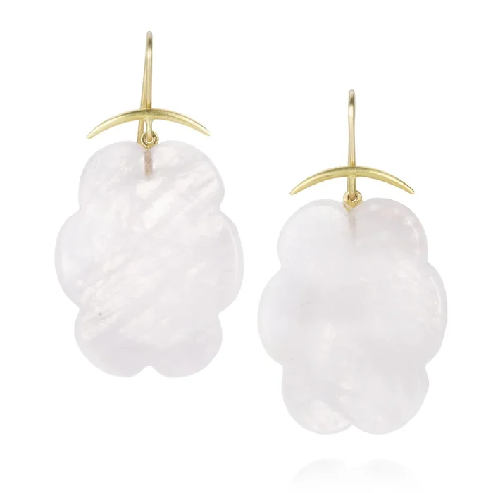 Rose Quartz Cloud Earrings
