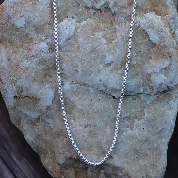 Round Box Chain 1.5mm in Sterling Silver – 30″