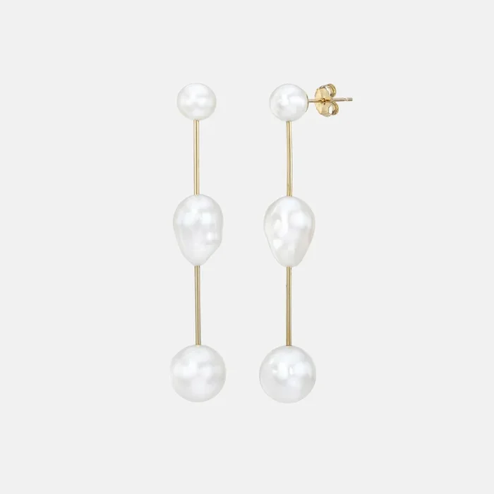 Round Cloudbar Earrings