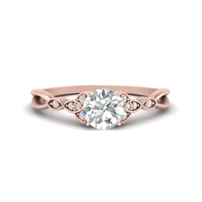 Round Cut Vintage Irish Celtic Engagement Ring