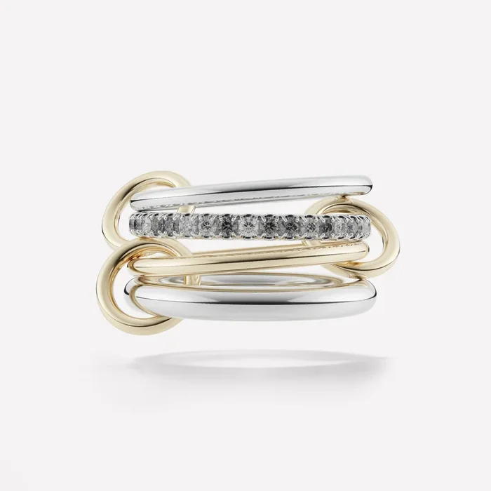 Round Diamond Link Connector Ring