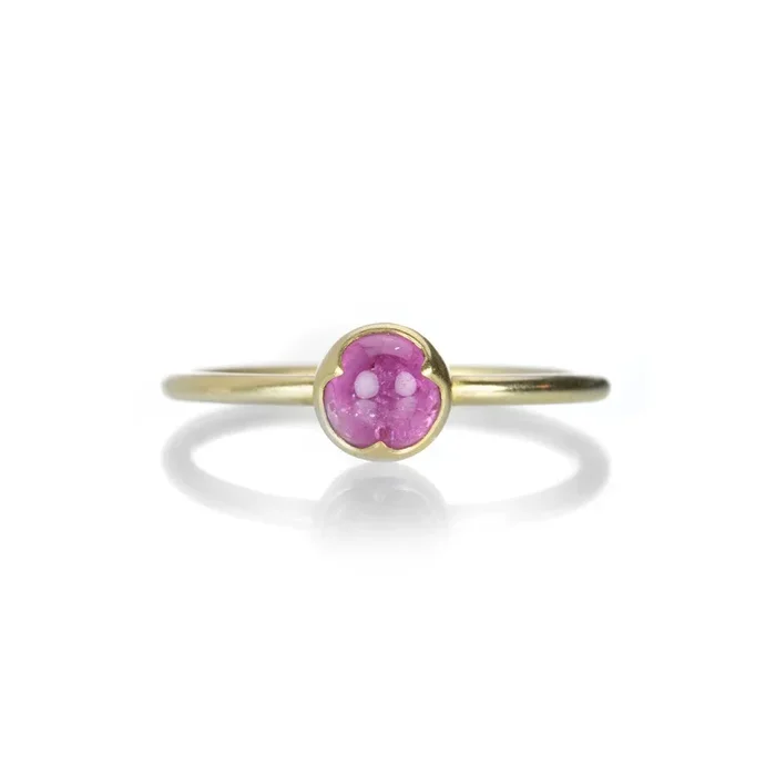 Round Pink Sapphire Ring