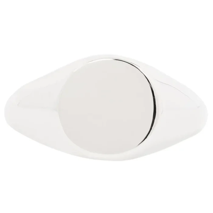 Round Silver Signet Ring