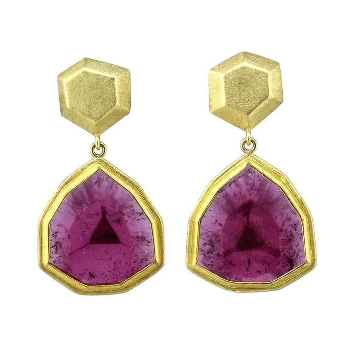 Rubillite Dangling Earrings