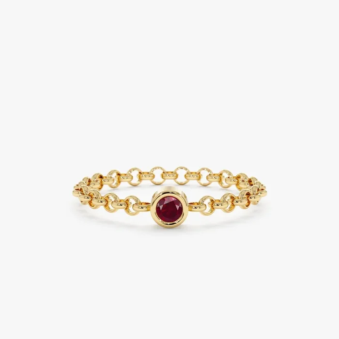 Ruby Chain Ring, Adriana