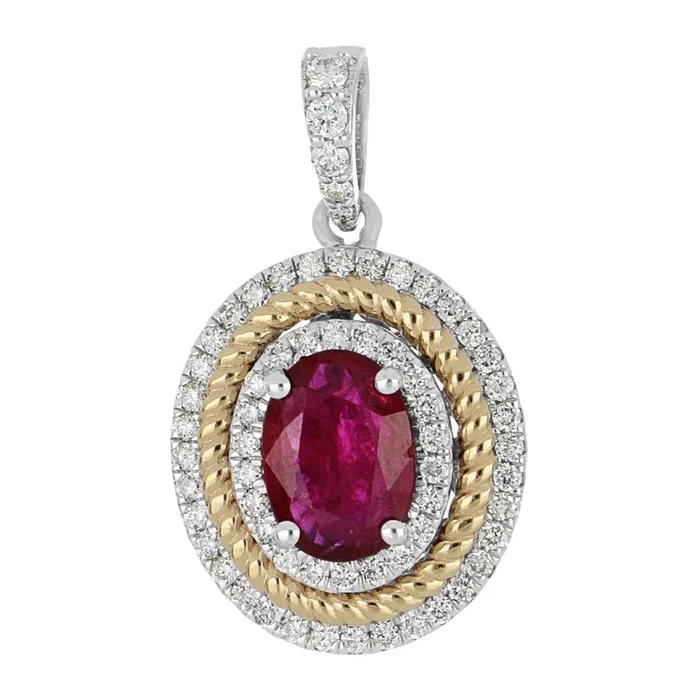 Ruby Pendant (Ruby 1.17 cts. White Diamond 0.4 cts.)