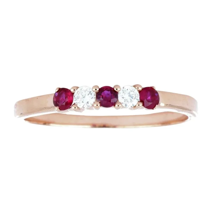Ruby Ring (Ruby 0.2 cts. White Diamond 0.11 cts)