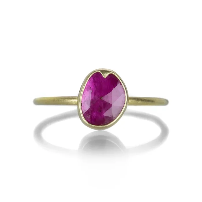 Ruby Rose Cut Slab Ring