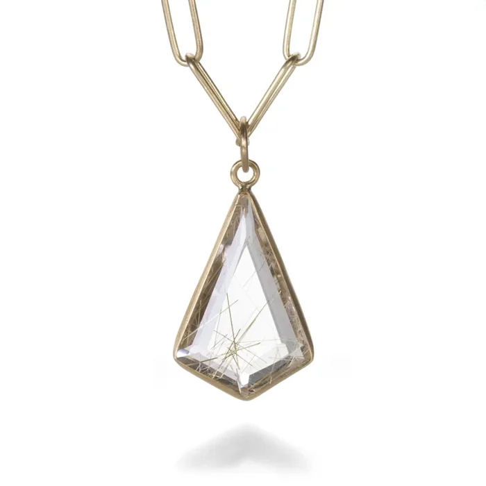 Rutilated Quartz Kite Pendant (Pendant Only)