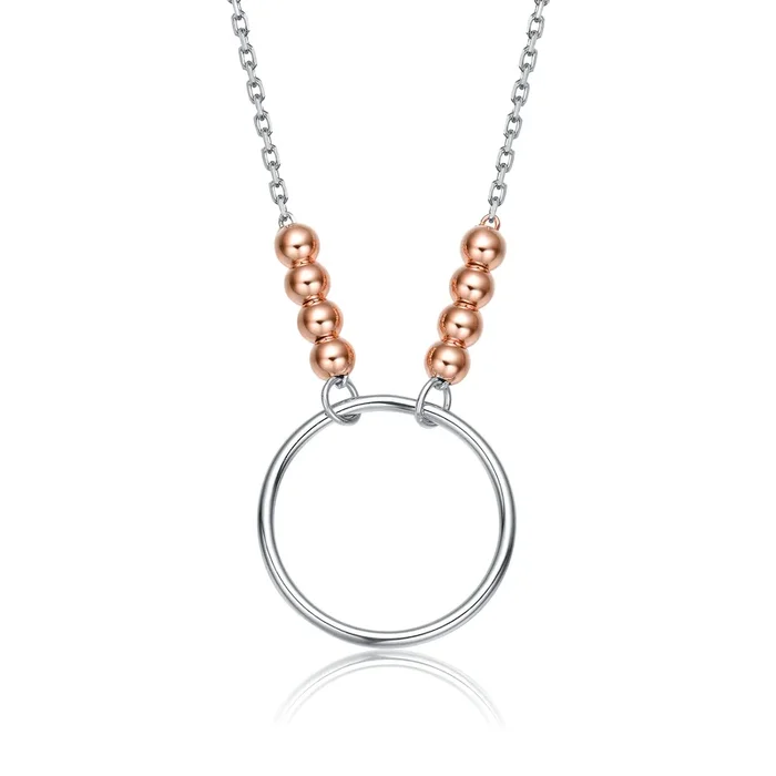 Sabrina Round Halo Collier Necklace