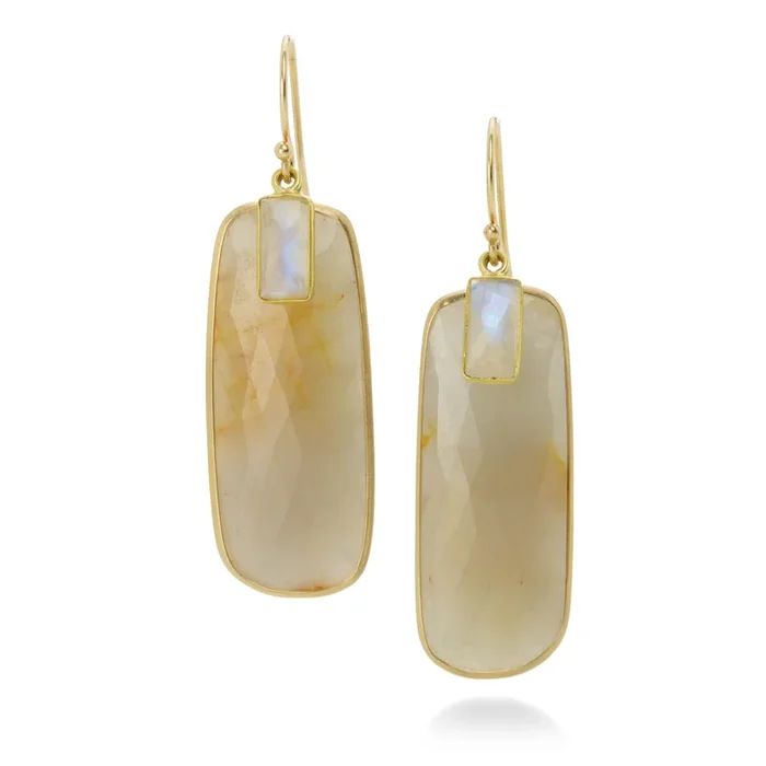 Sapphire and Moonstone Earrings