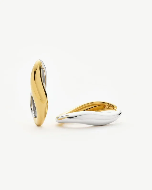 Savi Signature Medium Hoop Earrings | Mix Metal