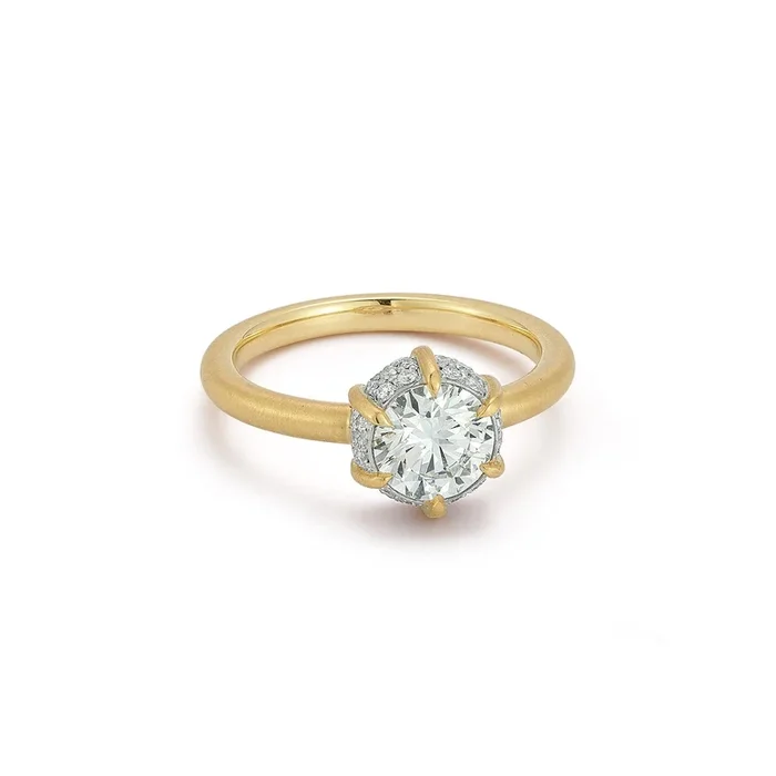 Scarlett Solitaire Ring, Round Center
