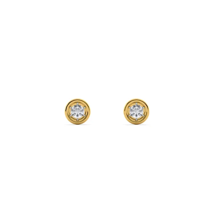 Sculpt 9KT Gold Lab Grown Diamond Studs for Multiple Piercings