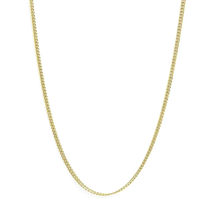 Semi-Solid 14K Yellow Gold 4.5mm Miami Cuban Chain Necklace – Unisex Chain